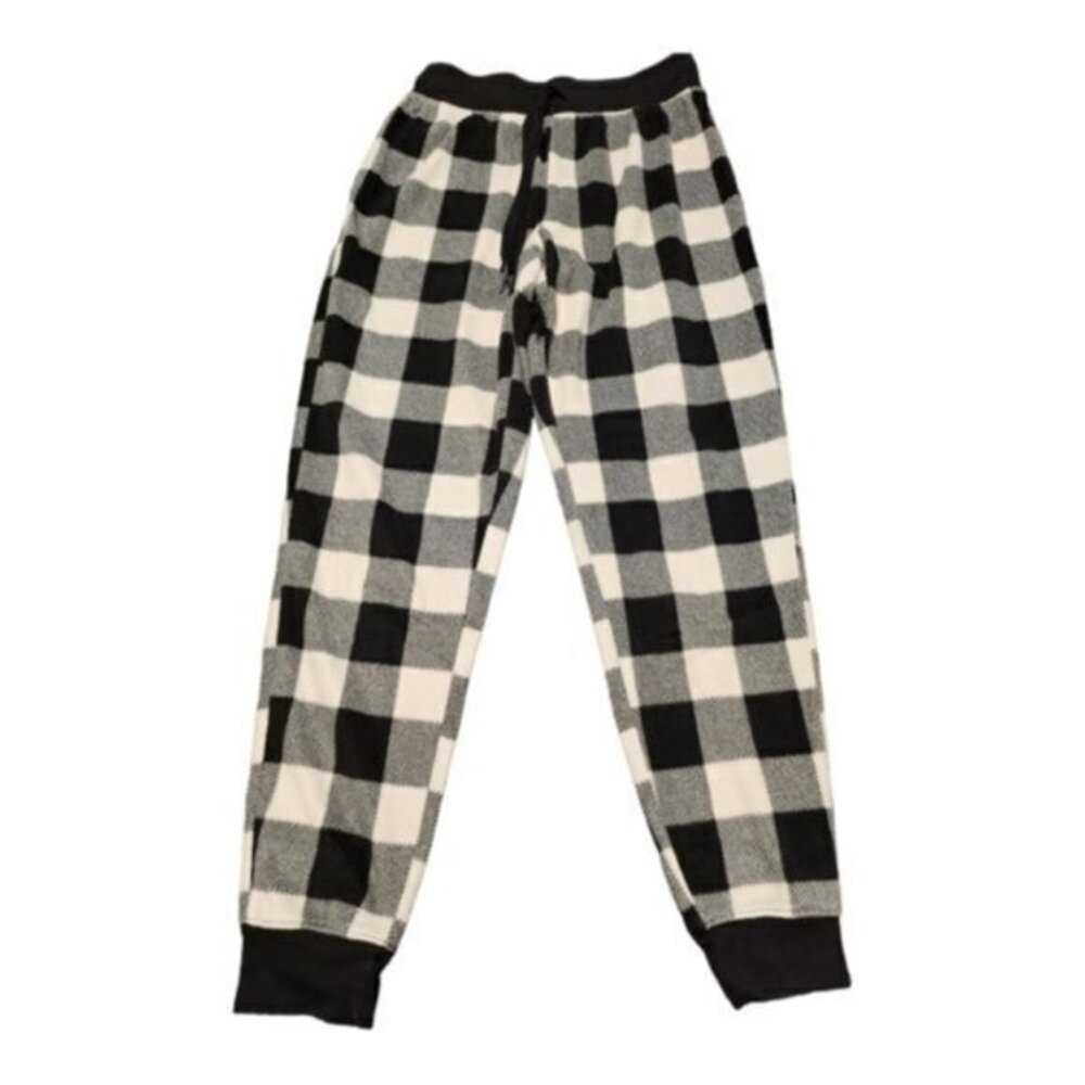 Women's Aeropostale Black Cream Flannel Pajama Pants Size Med GUC #6458
